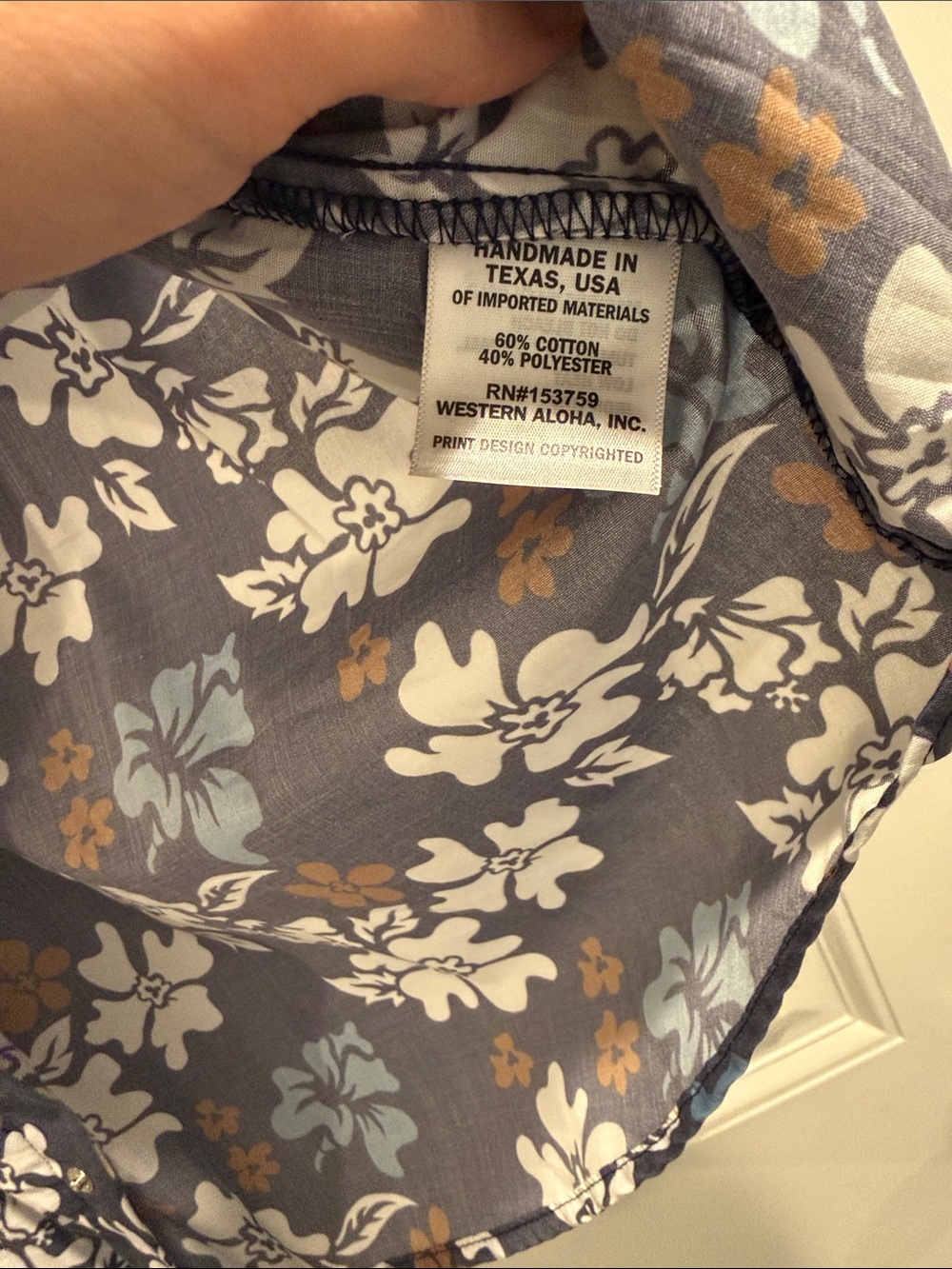 Western Aloha Navy Floral Short-Sleeve Shirt size XL - Picture 5 of 7
